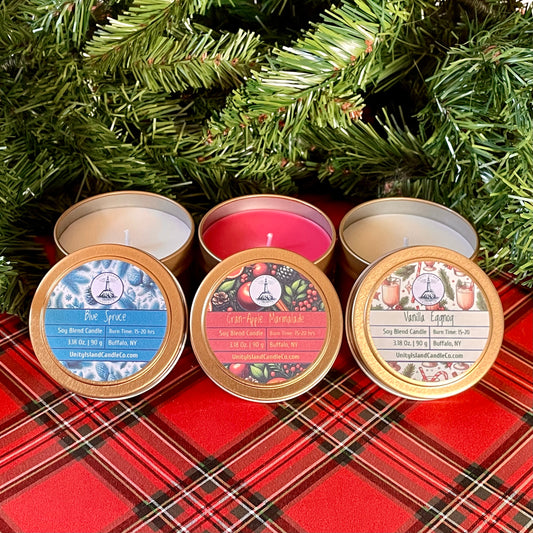 4 Oz. Candle Tin Holiday Trio